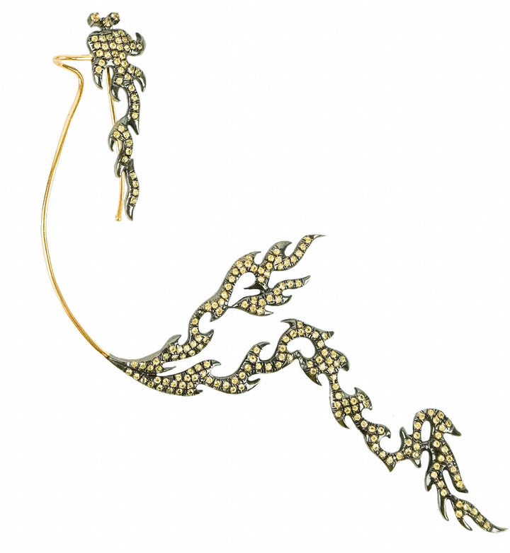 Geraldine Carfield Diamond Ear Climber in Yellow - Discounts on Geraldine Carfield at UAL
