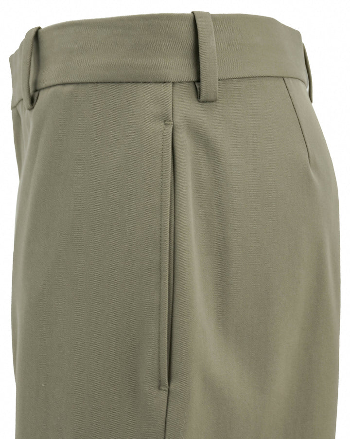 Loewe Straight Leg Trousers in Khaki Brown - Discounts on LOEWE at UAL