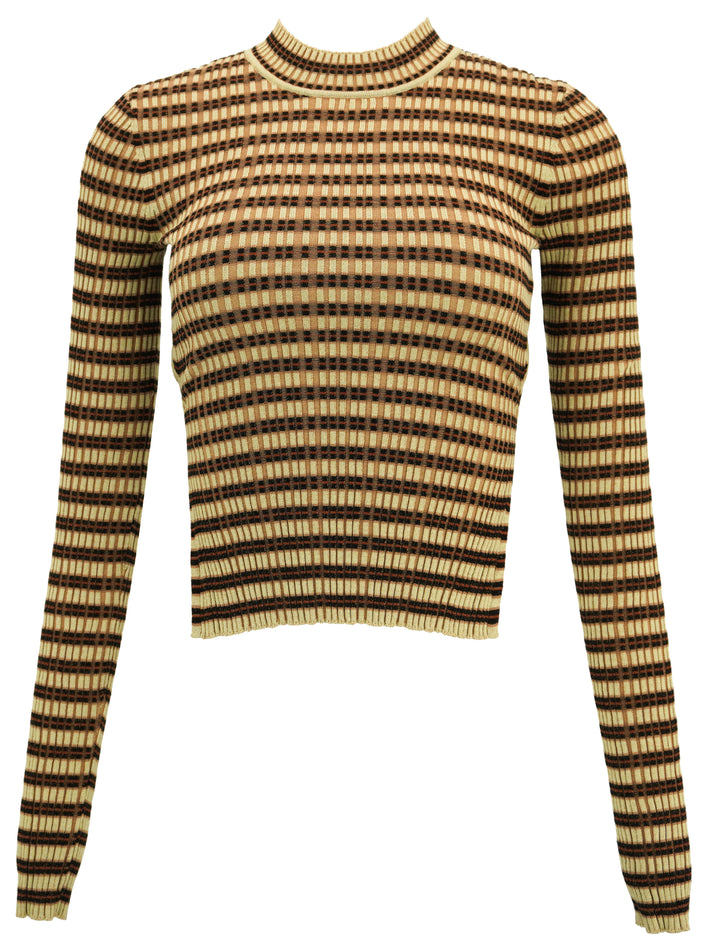 Nanushka Perrie Ribbed Top in Multi Stripe