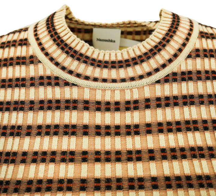 Nanushka Perrie Ribbed Top in Multi Stripe