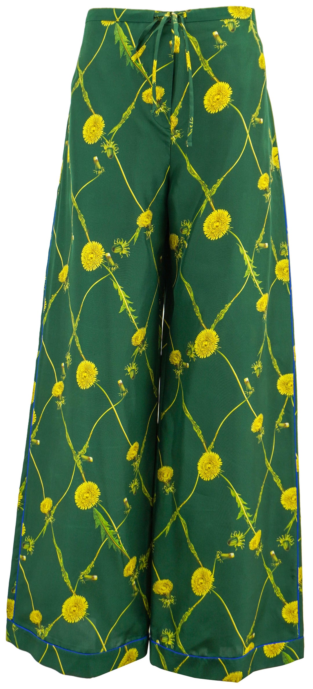 Burberry Silk Dandelion Print Pajama Pants in Green - Discounts on Burberry at UAL