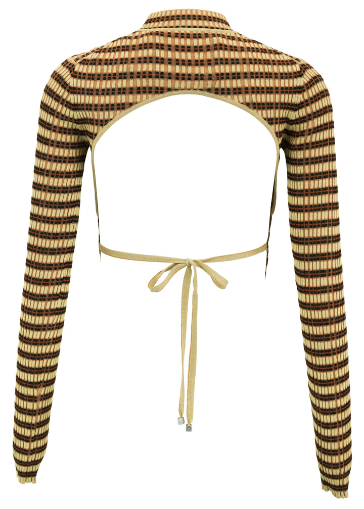 Nanushka Perrie Ribbed Top in Multi Stripe