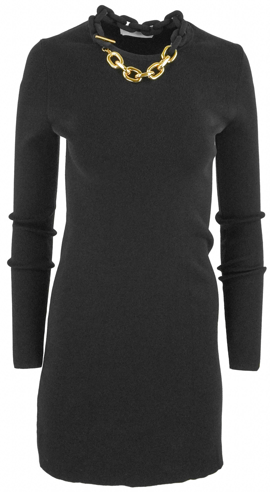 Paco Rabanne Mini Dress With Chain Detail in Black - Discounts on Paco Rabanne at UAL