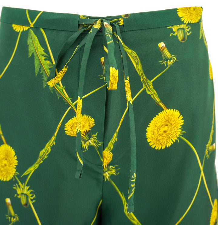 Burberry Silk Dandelion Print Pajama Pants in Green - Discounts on Burberry at UAL