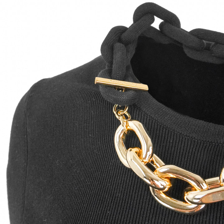 Paco Rabanne Mini Dress With Chain Detail in Black - Discounts on Paco Rabanne at UAL