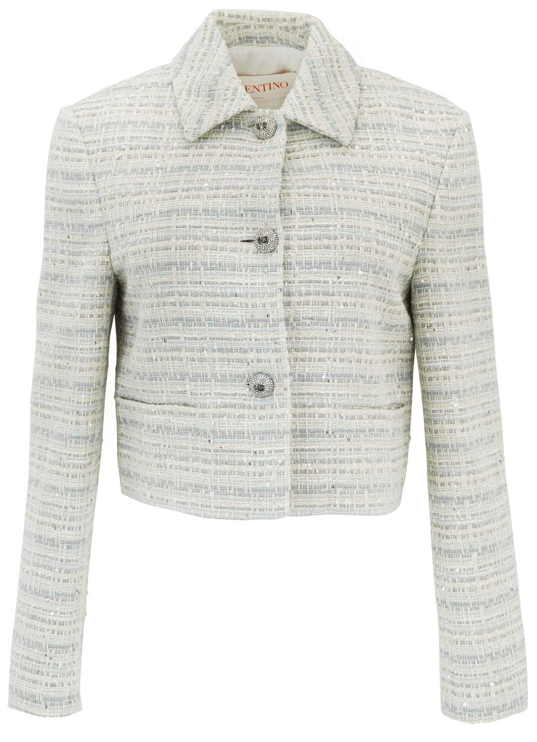Valentino Tweed Jacket in Grey Blue