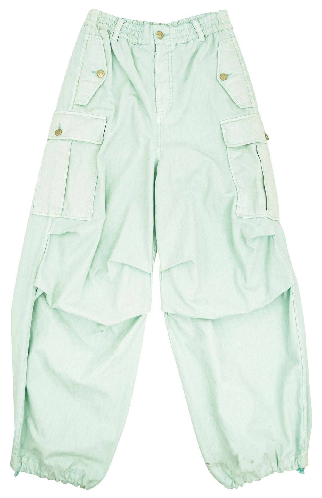 Marni Draped Cargo Trousers in Aquamarine - Discounts on MARNI at UAL