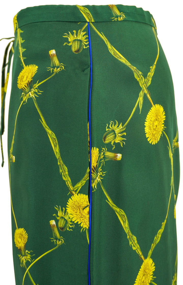 Burberry Silk Dandelion Print Pajama Pants in Green - Discounts on Burberry at UAL