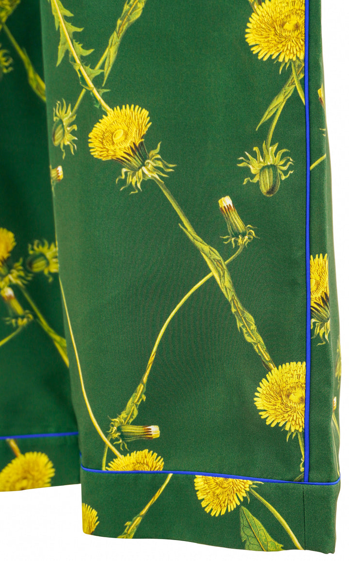 Burberry Silk Dandelion Print Pajama Pants in Green - Discounts on Burberry at UAL