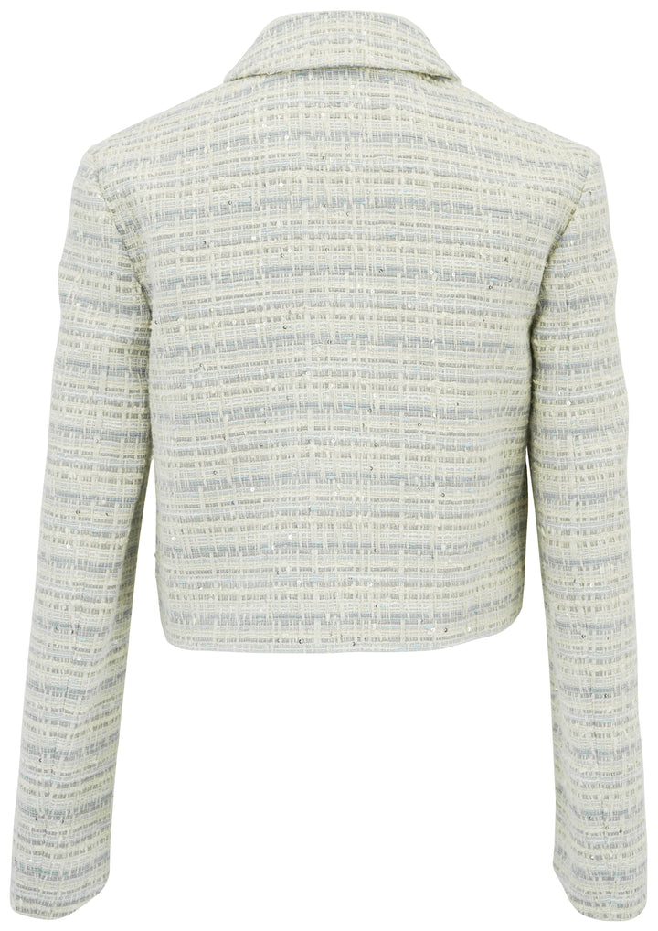 Valentino Tweed Jacket in Grey Blue