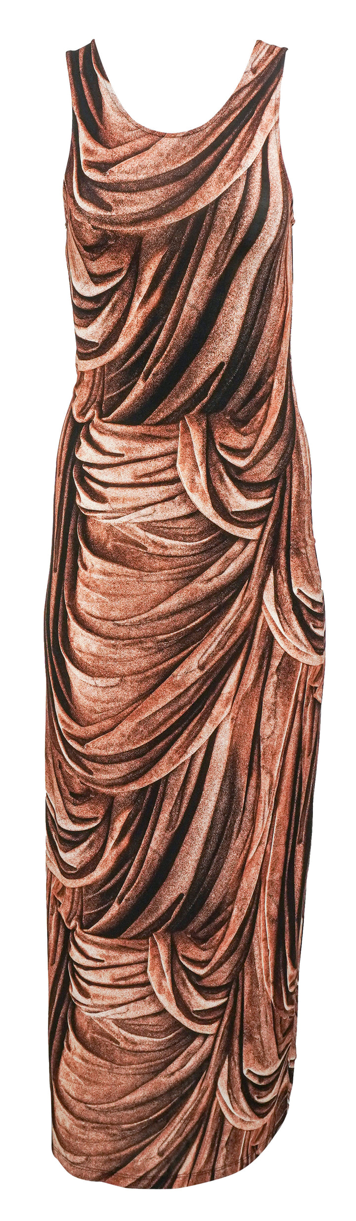 Rabanne Graphic Print Jersey Maxi Dress in Brown - Discounts on Paco Rabanne at UAL