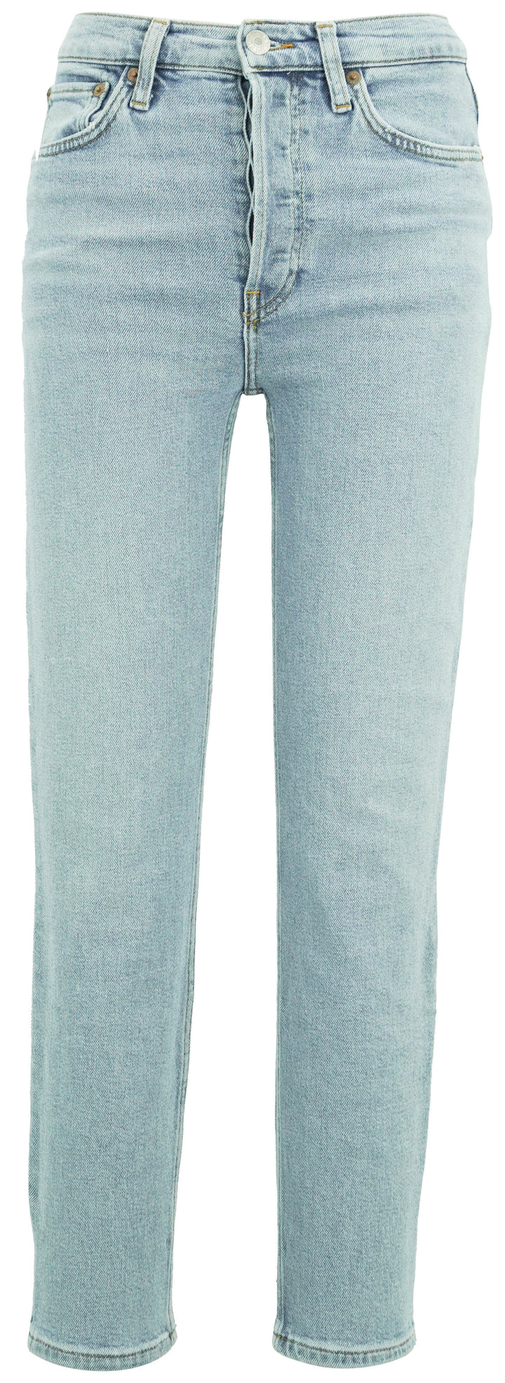 Re/Done 90s High Rise Ankle Crop Jeans in Mid 90s - Discounts on RE/DONE at UAL