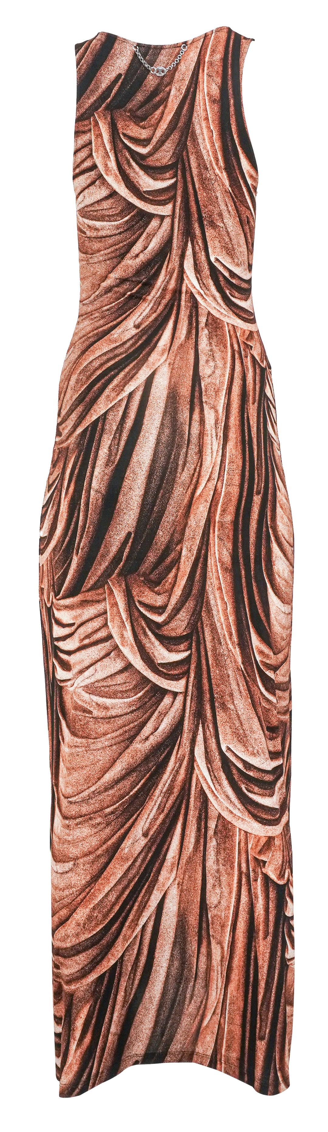 Rabanne Graphic Print Jersey Maxi Dress in Brown - Discounts on Paco Rabanne at UAL