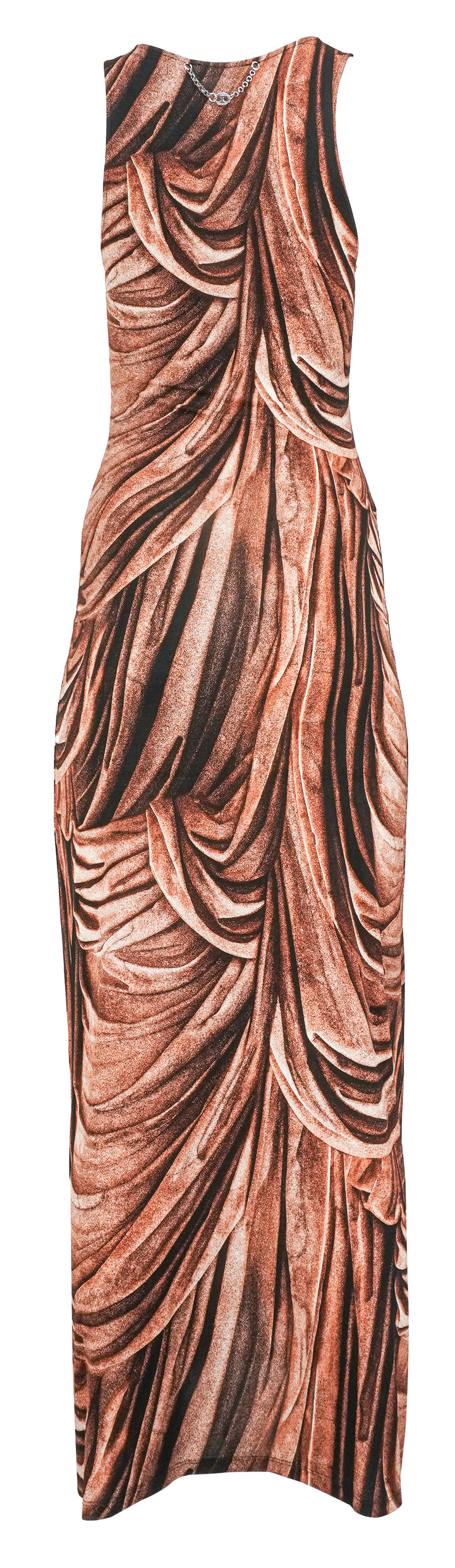 Rabanne Graphic Print Jersey Maxi Dress in Brown - Discounts on Paco Rabanne at UAL