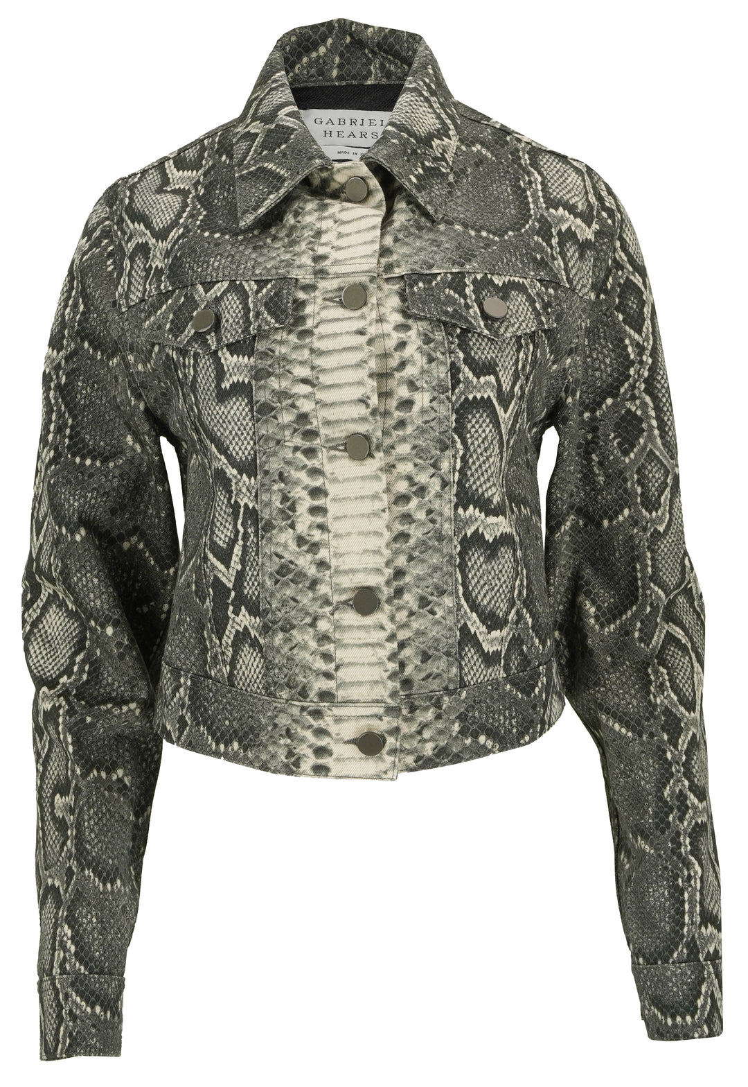 Gabriela Hearst Bronte Snake Print Jacket in Grey - Discounts on Gabriela Hearst at UAL