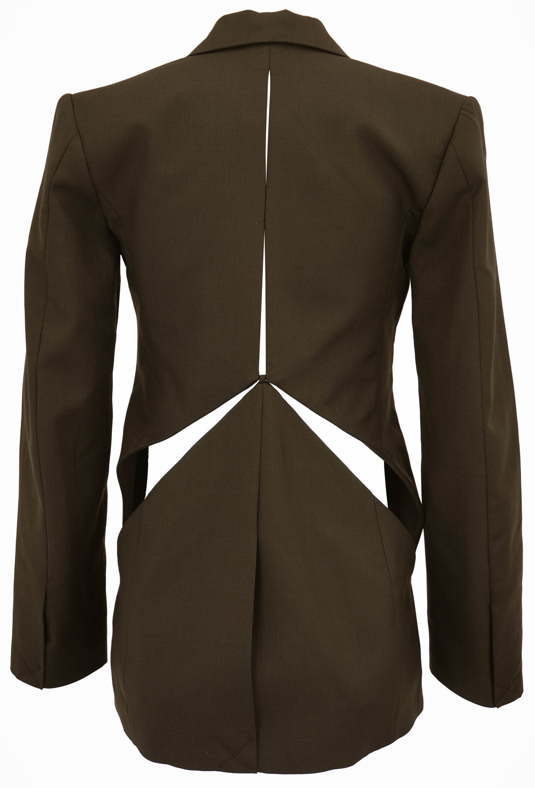 Christopher Esber Triquetra Slash Cutout Blazer in Dark Brown