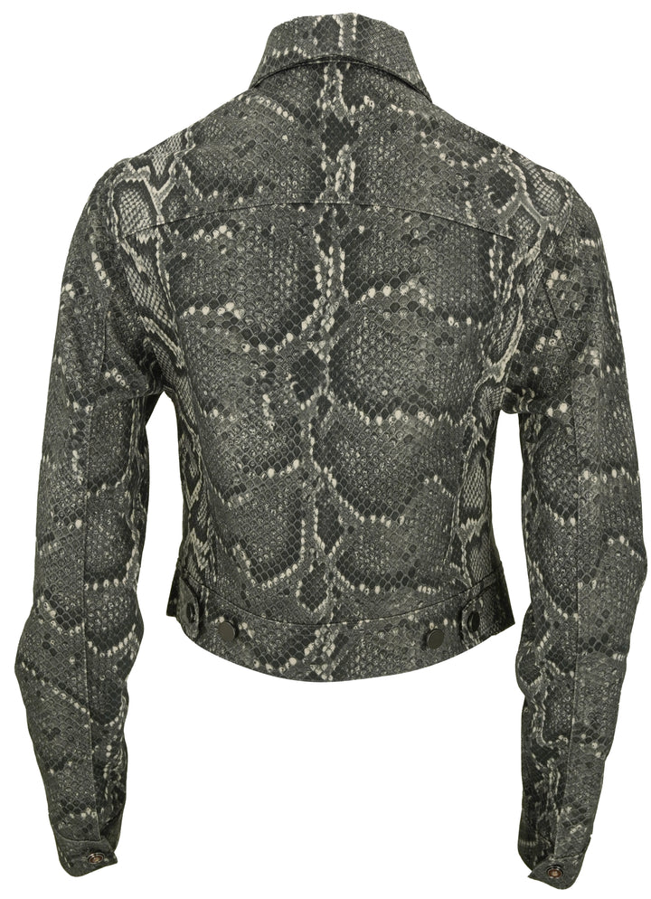 Gabriela Hearst Bronte Snake Print Jacket in Grey - Discounts on Gabriela Hearst at UAL