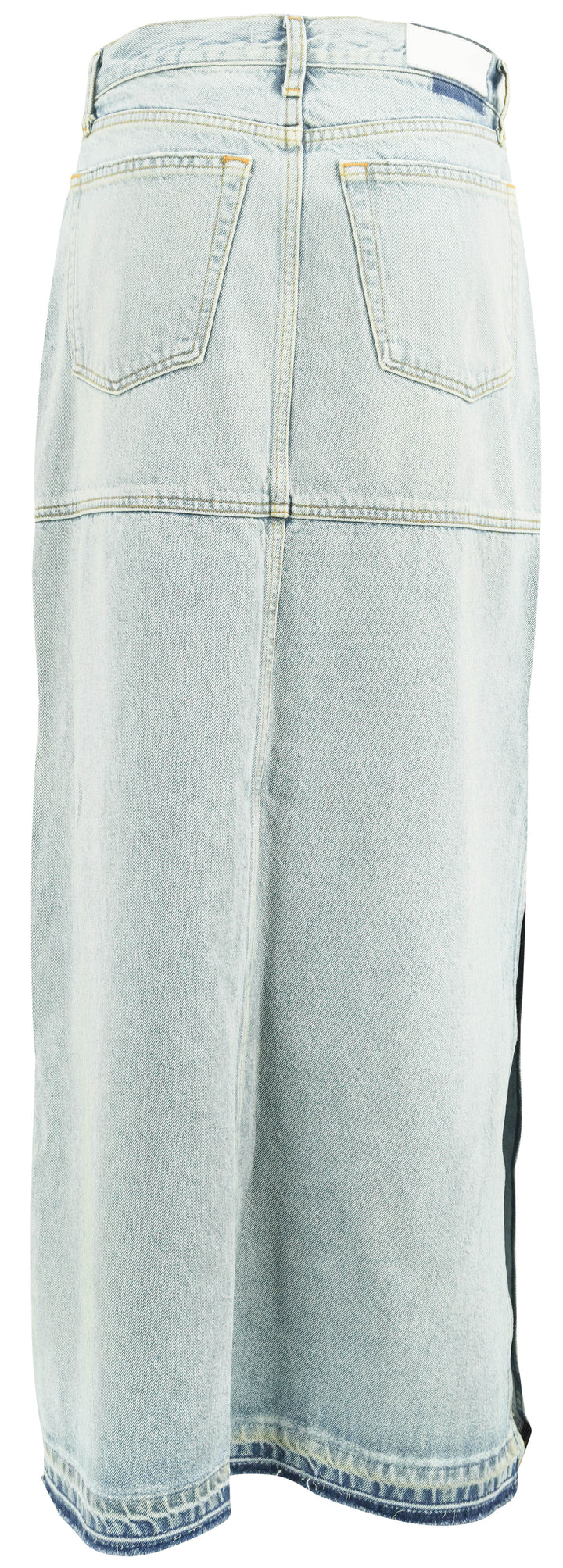 Re/Done Mid Rise Split Skirt in Ripped Tide - Discounts on RE/DONE at UAL