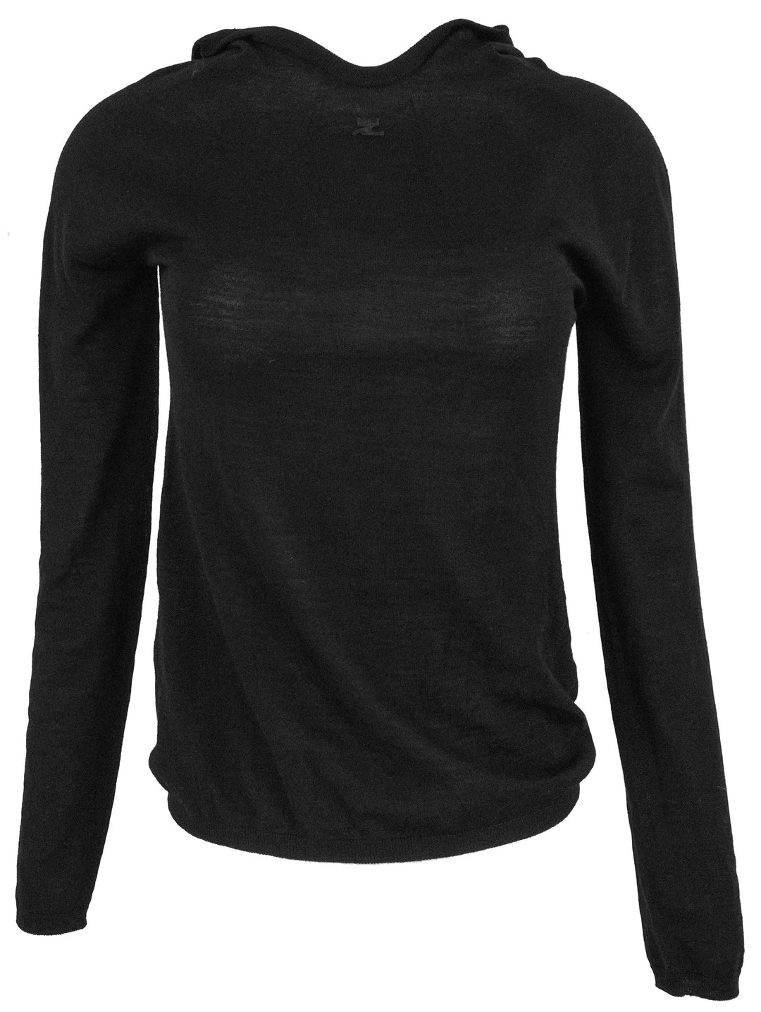 Courrèges Hooded Sweater in Black - Discounts on Courrèges at UAL