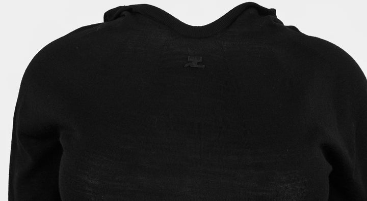 Courrèges Hooded Sweater in Black - Discounts on Courrèges at UAL