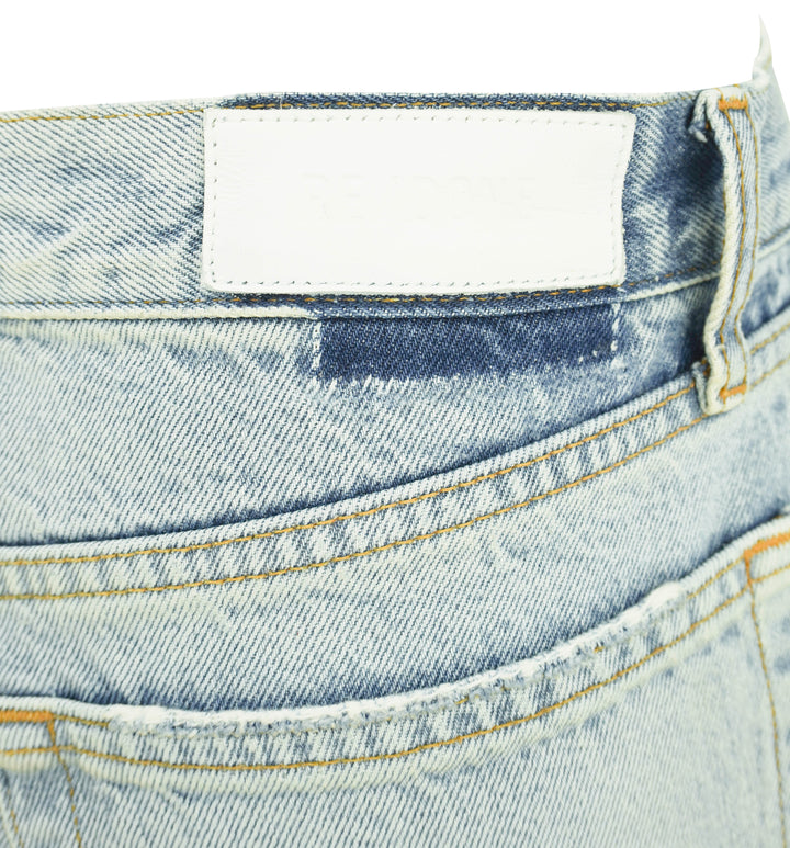 Re/Done Mid Rise Split Skirt in Ripped Tide - Discounts on RE/DONE at UAL