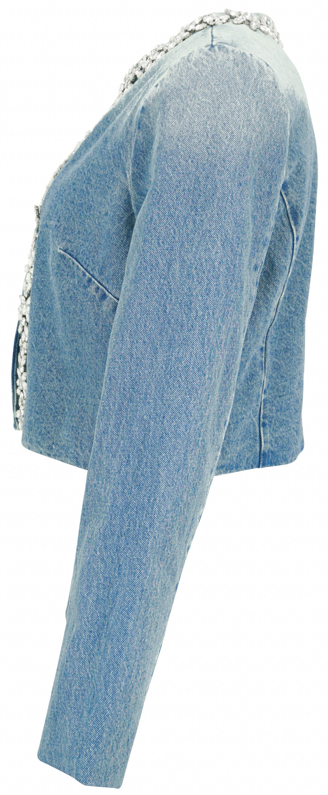 Zimmermann Crush Embellished Denim Jacket in Blue Moon