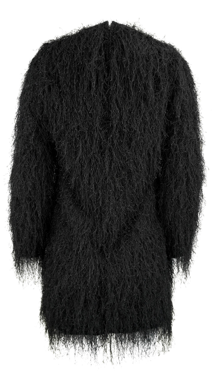 LouLou De Saison Tina Fringe Mini Dress in Black - Discounts on LouLou De Saison at UAL