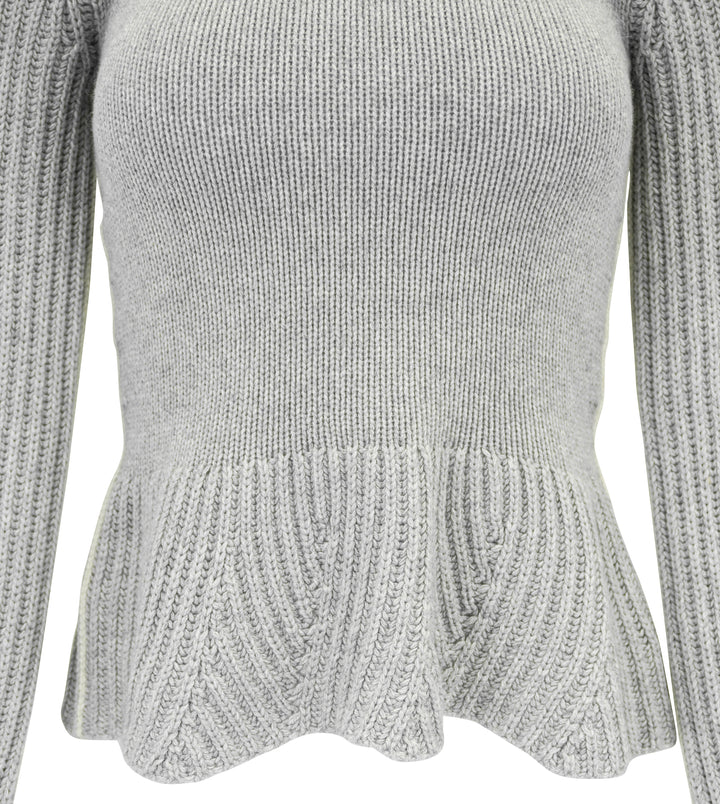 Maria McManus Peplum Sweater in Grey