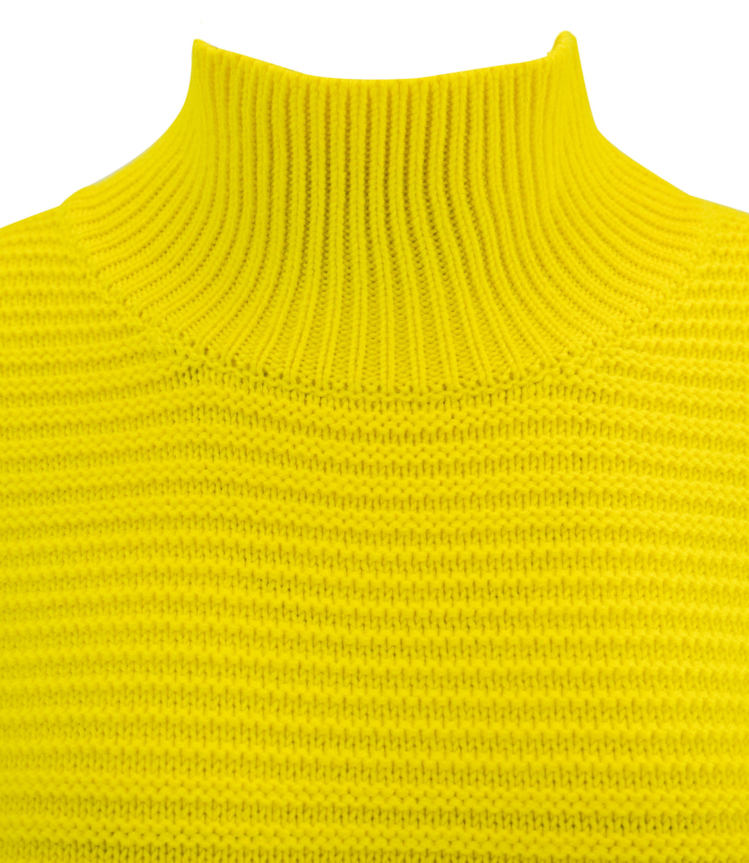 Brandon Maxwell Garter Stitch Turtleneck Sweater in Yellow - Discounts on Brandon Maxwell at UAL