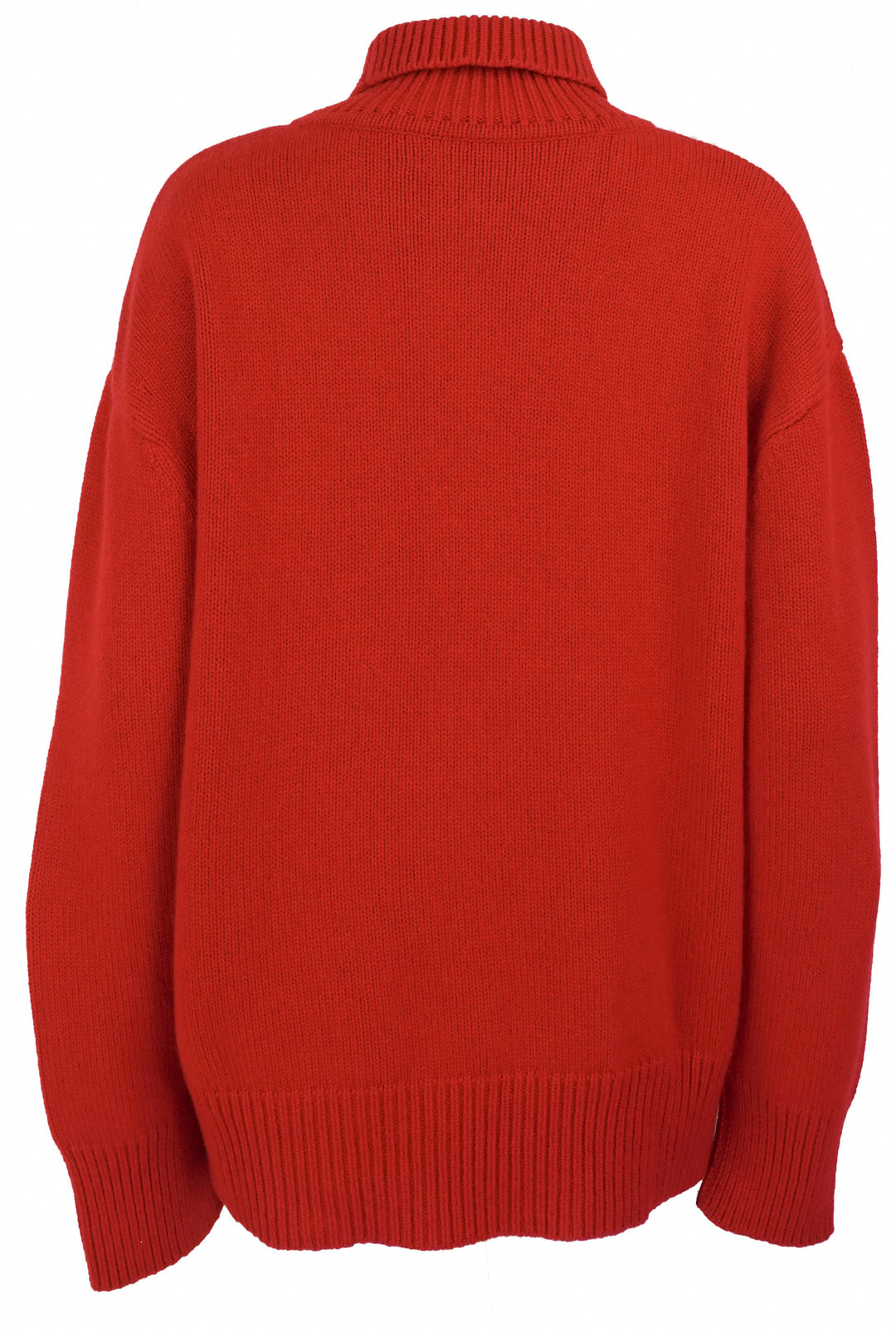 Brandon Maxwell Oversized Cashmere Turtleneck Sweater in Red
