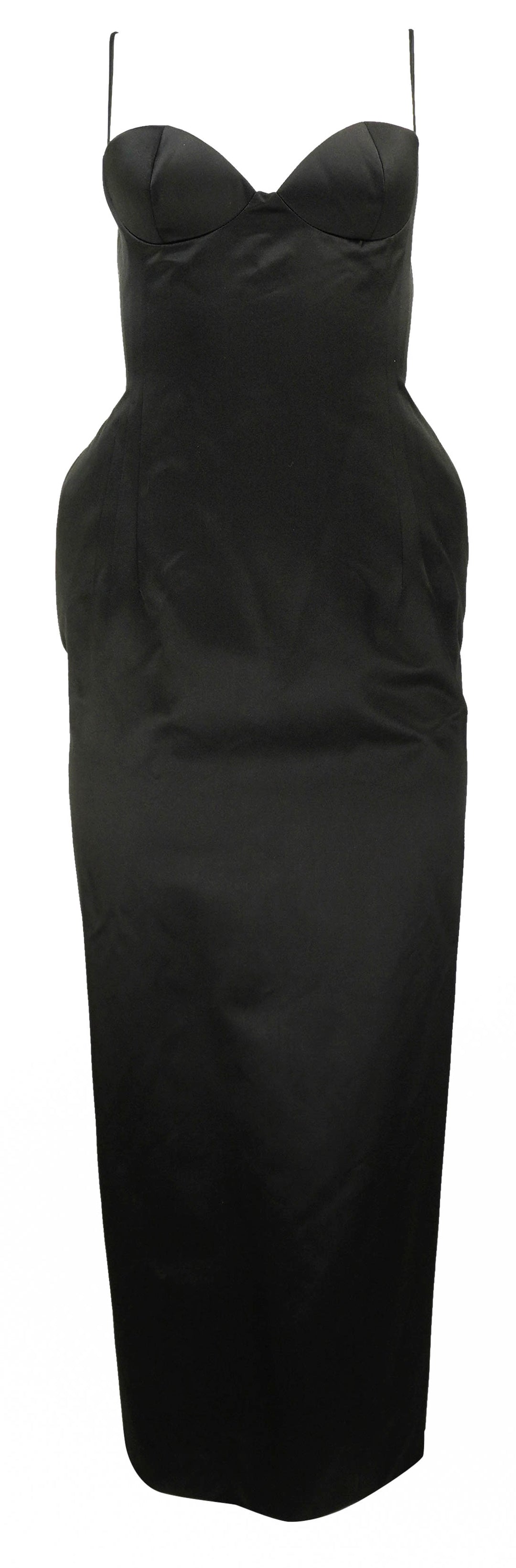 Magda Butrym Silk Hourglass Midi Dress in Black - Discounts on Magda Butrym at UAL