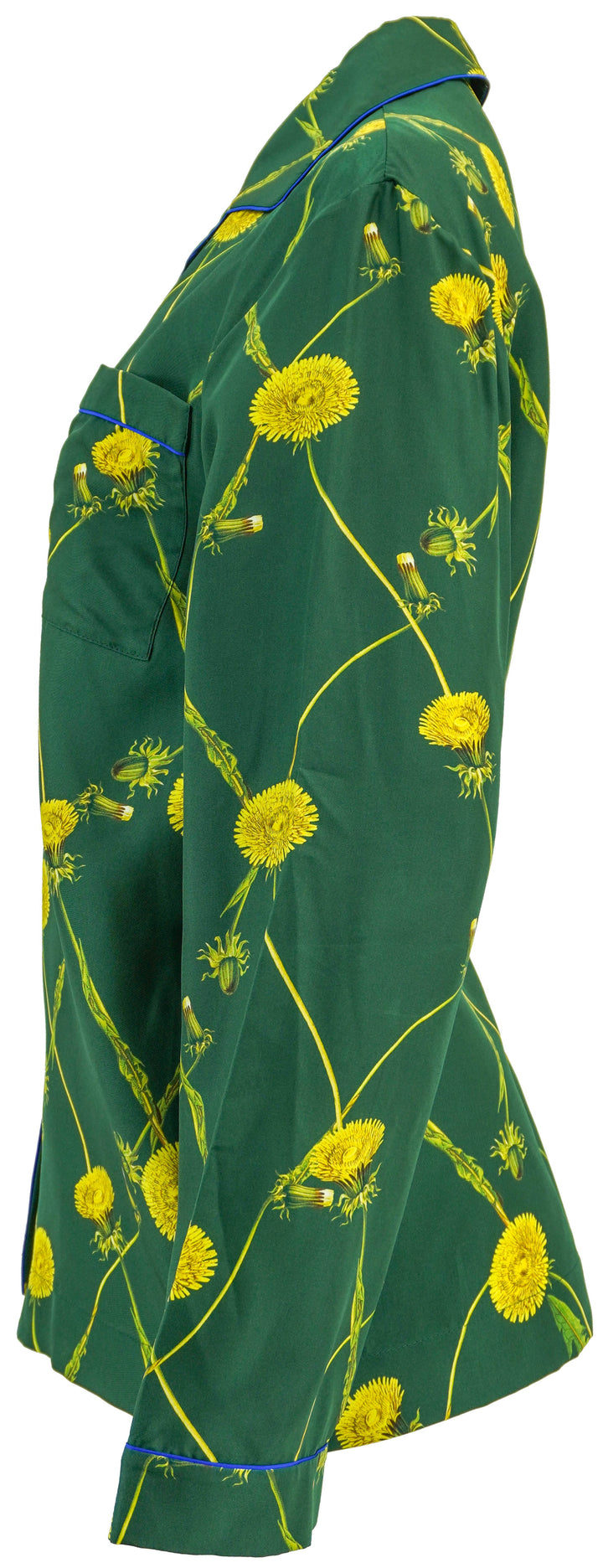 Burberry Silk Dandelion Print Pajama Shirt in Green - Discounts on Burberry at UAL