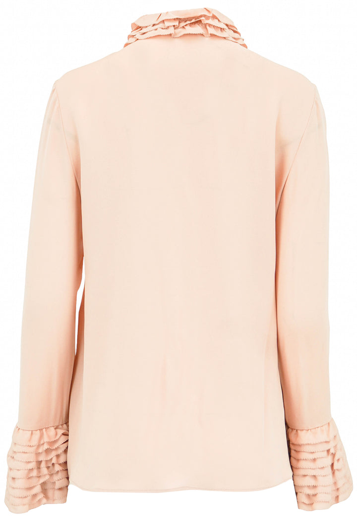 Valentino Georgette Rose Blouse in Rose Mist