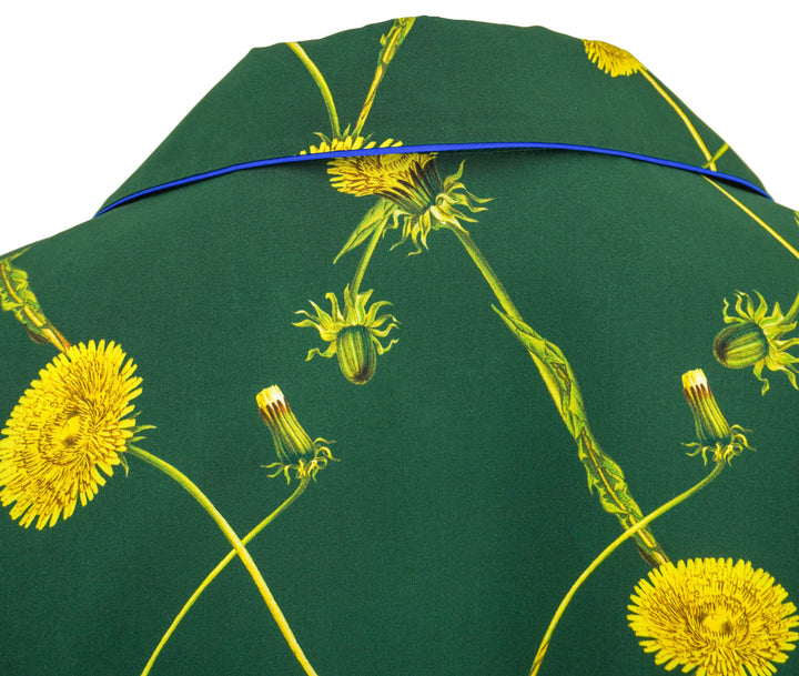 Burberry Silk Dandelion Print Pajama Shirt in Green - Discounts on Burberry at UAL
