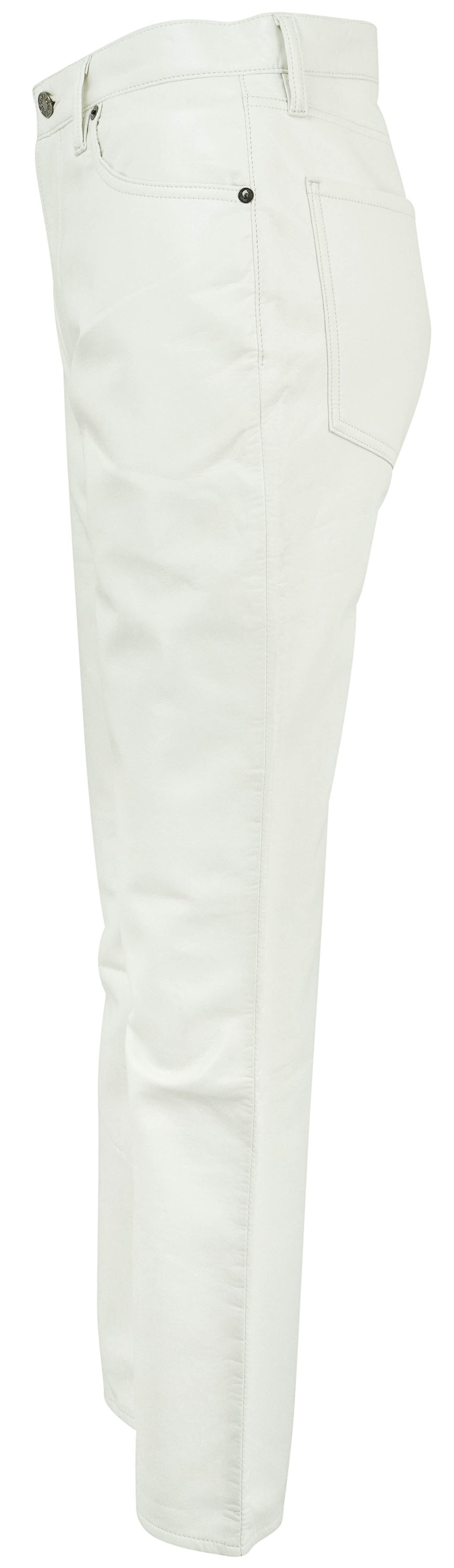 Agolde Riley Leather Pant in Cream - Discounts on AGOLDE at UAL