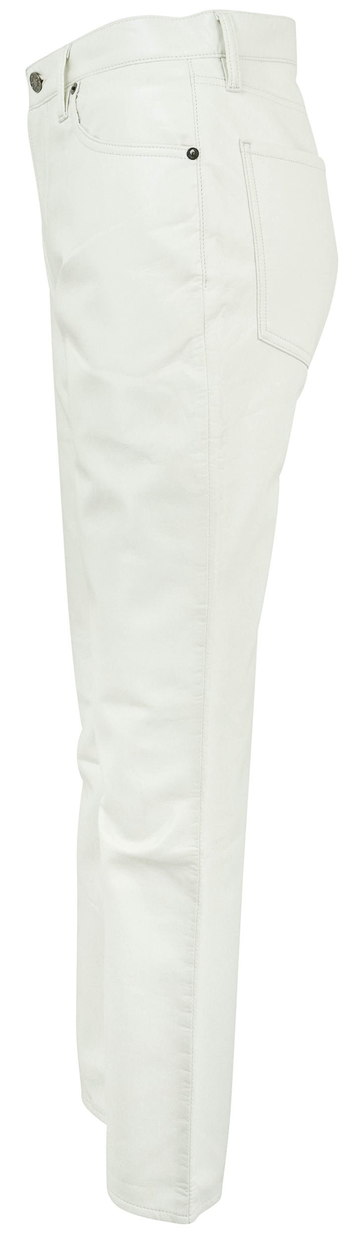 Agolde Riley Leather Pant in Cream - Discounts on AGOLDE at UAL