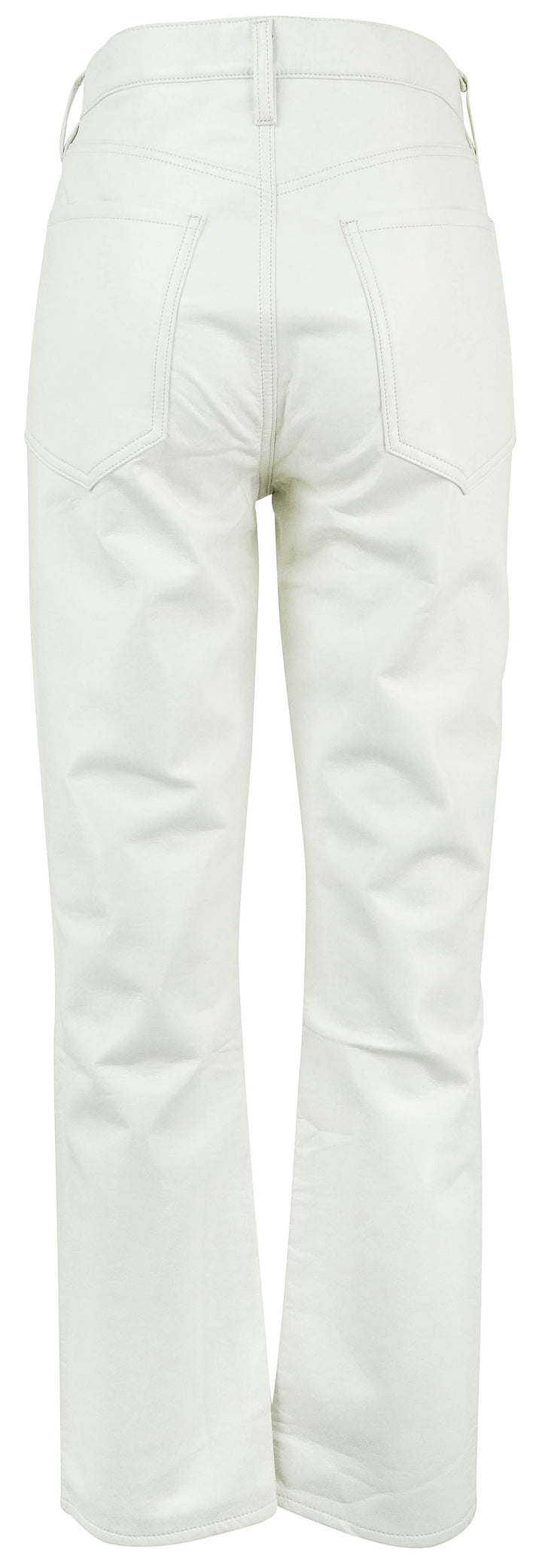 Agolde Riley Leather Pant in Cream - Discounts on AGOLDE at UAL
