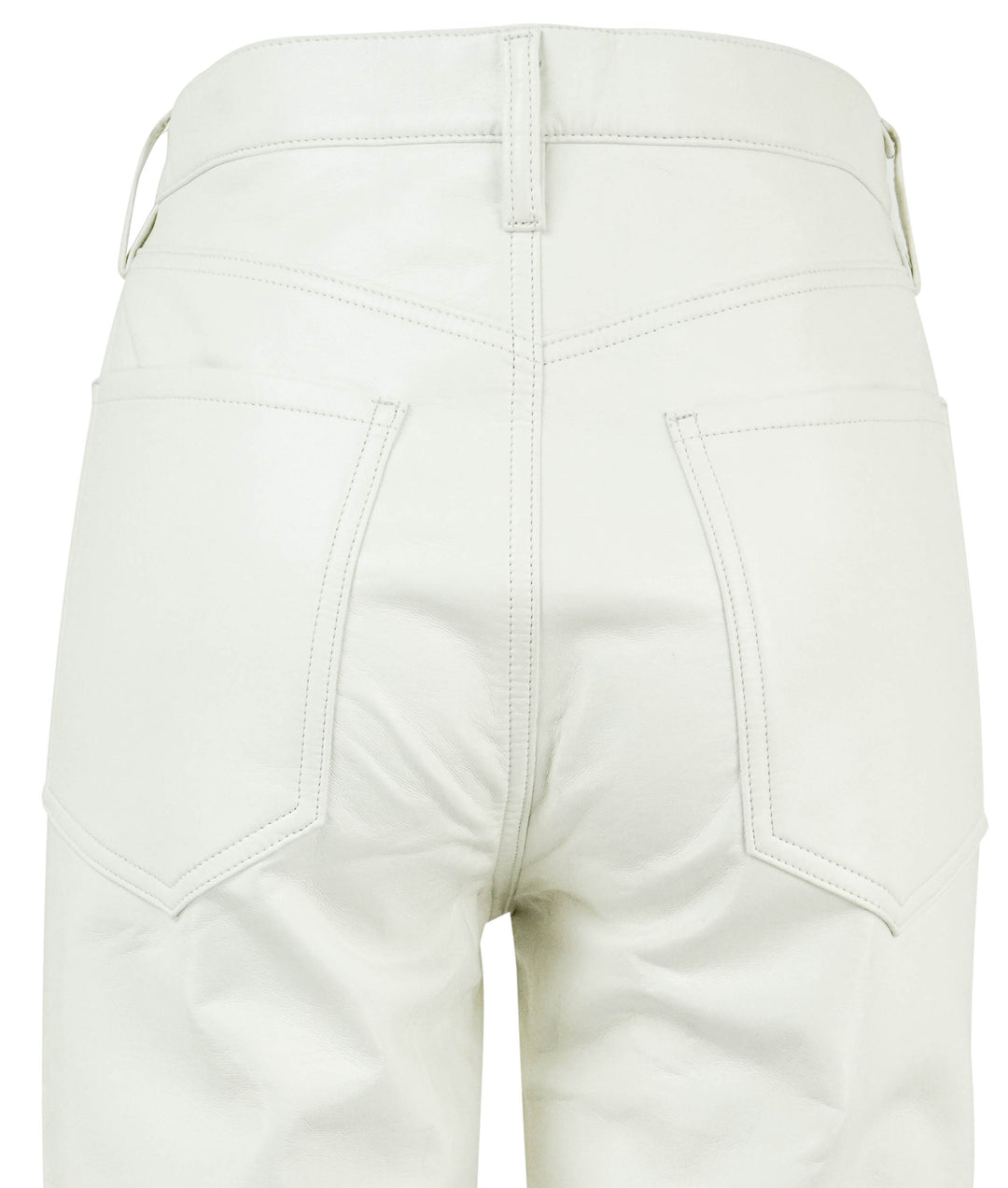 Agolde Riley Leather Pant in Cream - Discounts on AGOLDE at UAL