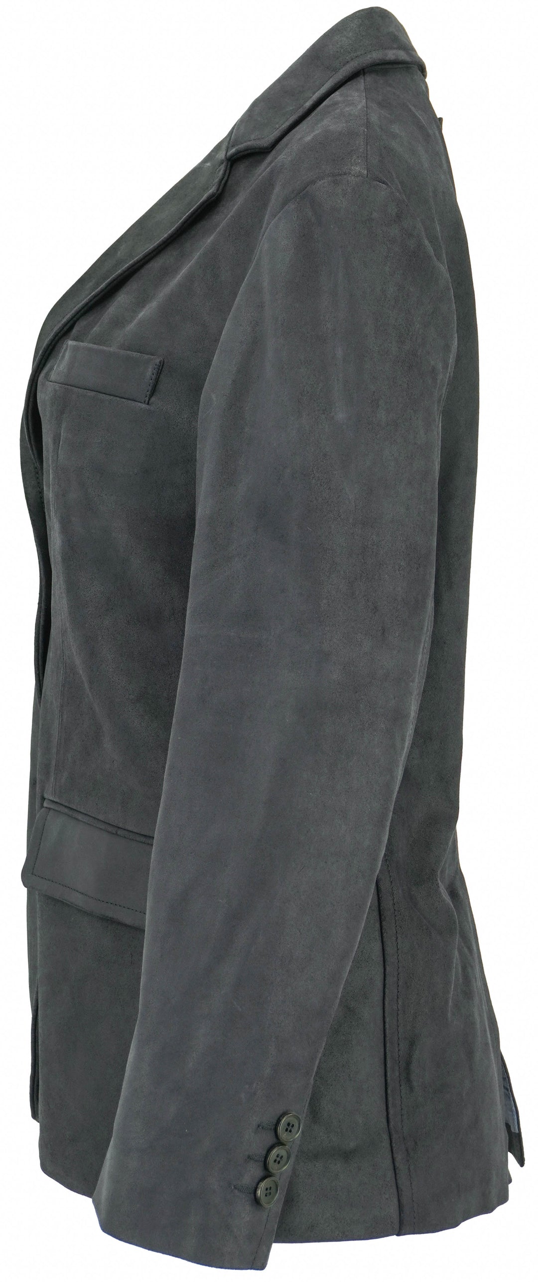 MARNI Suede Coat in Navy