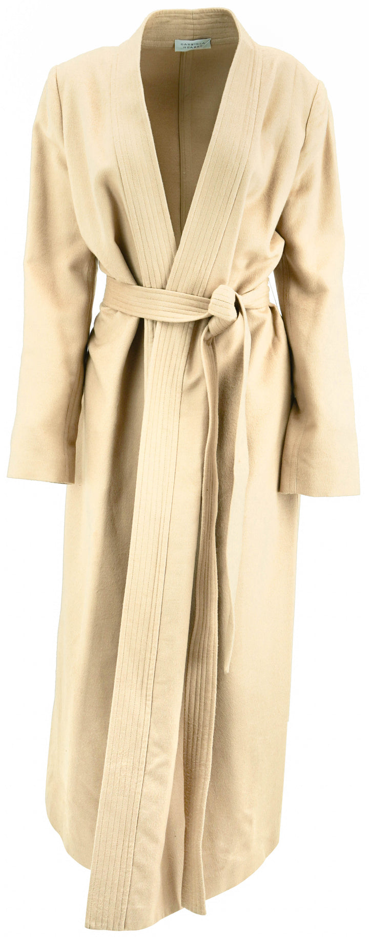 Gabriela Hearst Devon Wrap Coat in Sand - Discounts on Gabriela Hearst at UAL