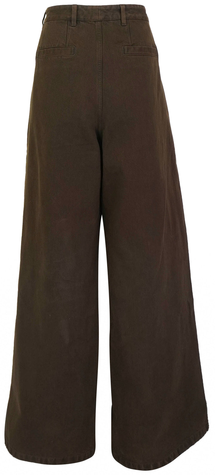 Dries Van Noten Wide Leg Denim Trousers in Brown