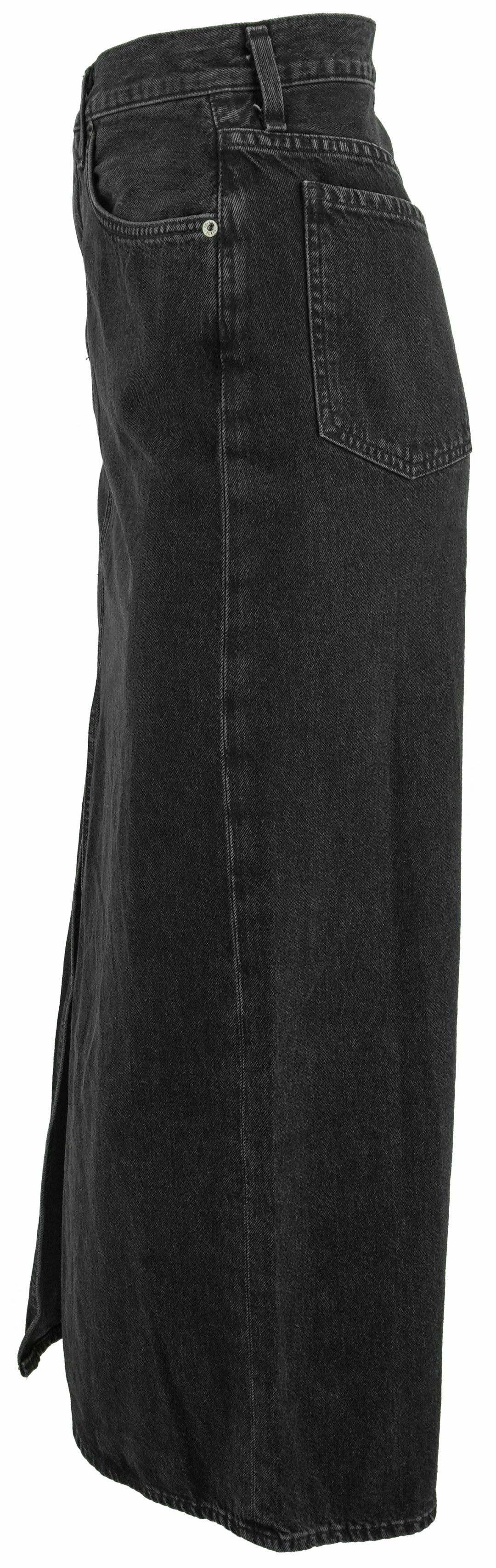 Agolde Leif Denim Skirt in Washed Black - Discounts on Agolde at UAL