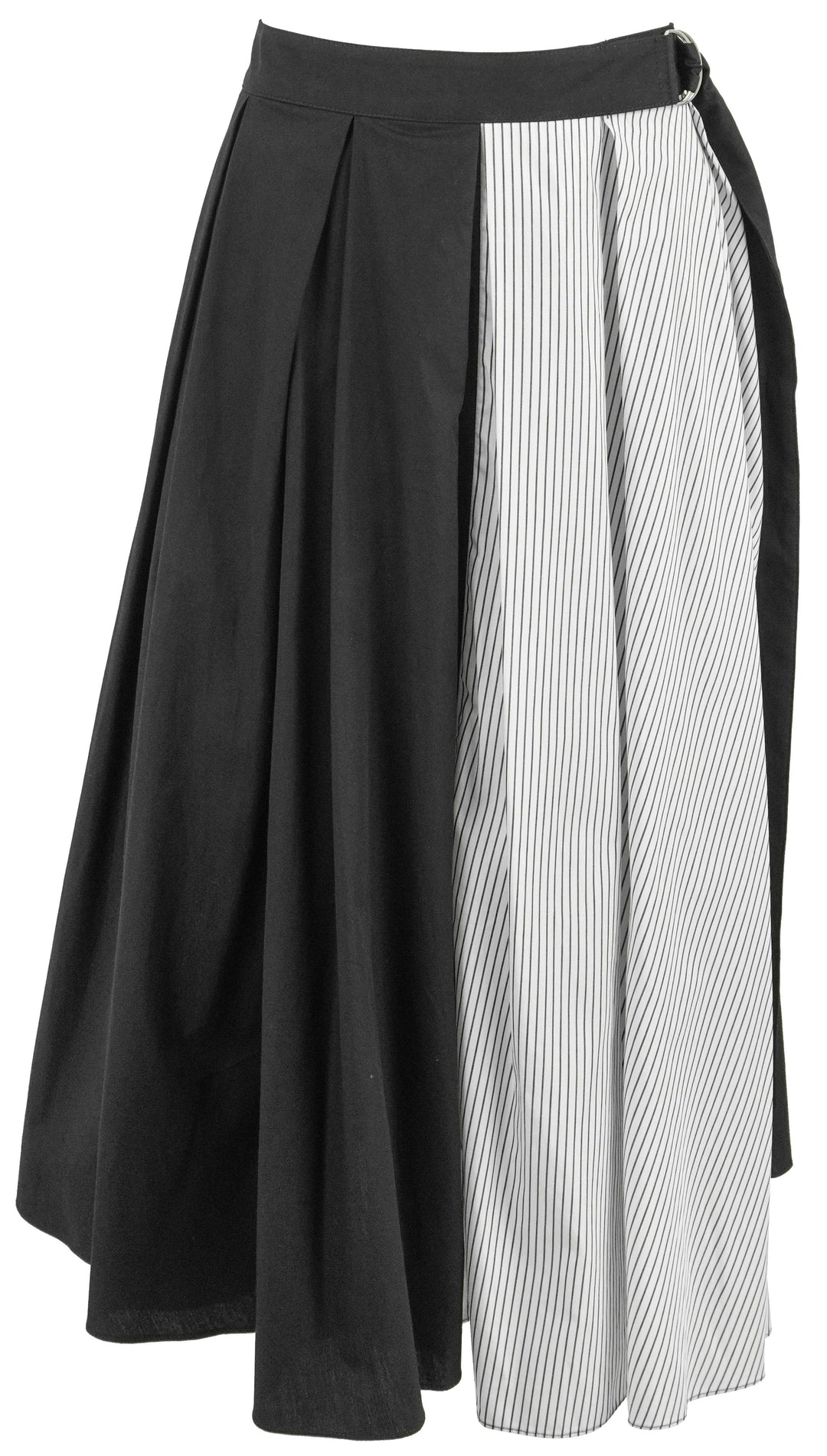 Maria McManus Box Pleat Skirt in Black and Charcoal Stripe - Discounts on Maria McManus at UAL