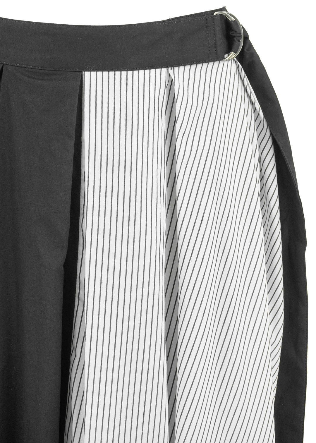Maria McManus Box Pleat Skirt in Black and Charcoal Stripe - Discounts on Maria McManus at UAL