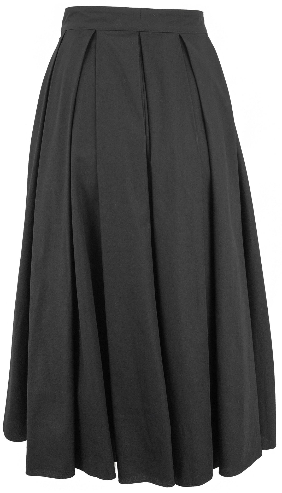 Maria McManus Box Pleat Skirt in Black and Charcoal Stripe - Discounts on Maria McManus at UAL