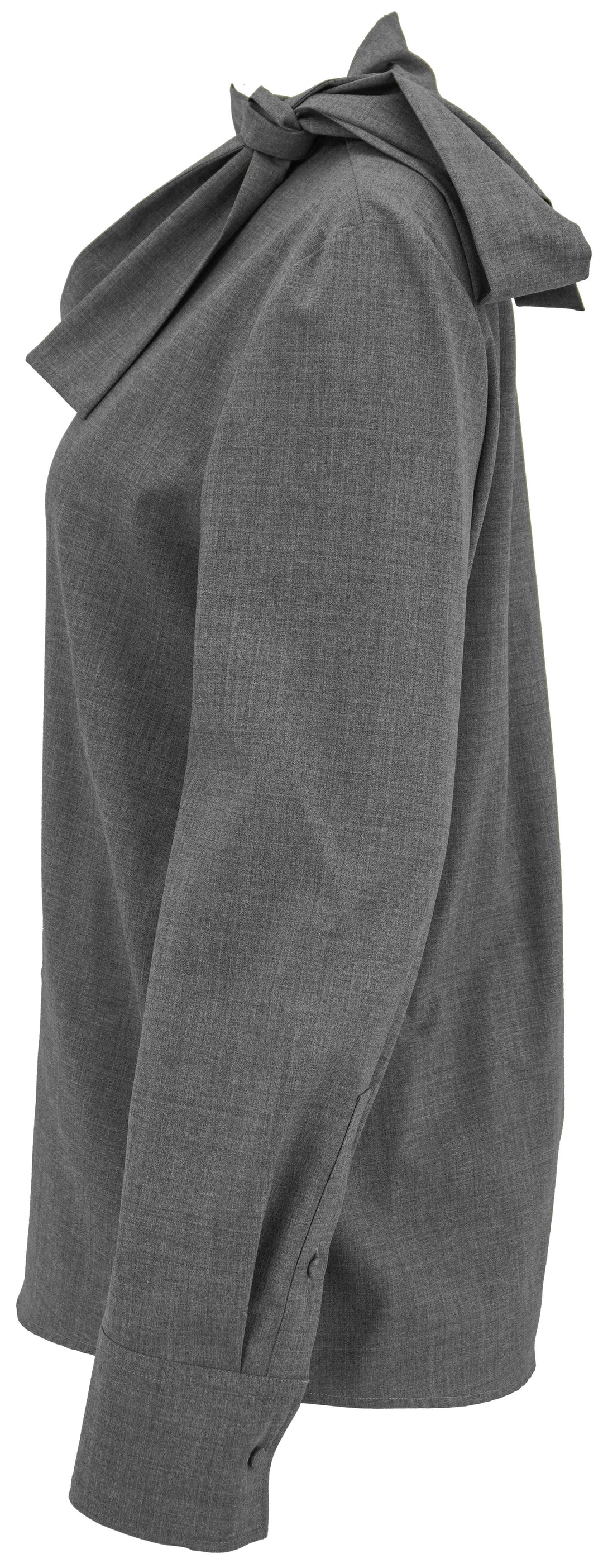 Valentino Superfine Wool Blouse in Grey