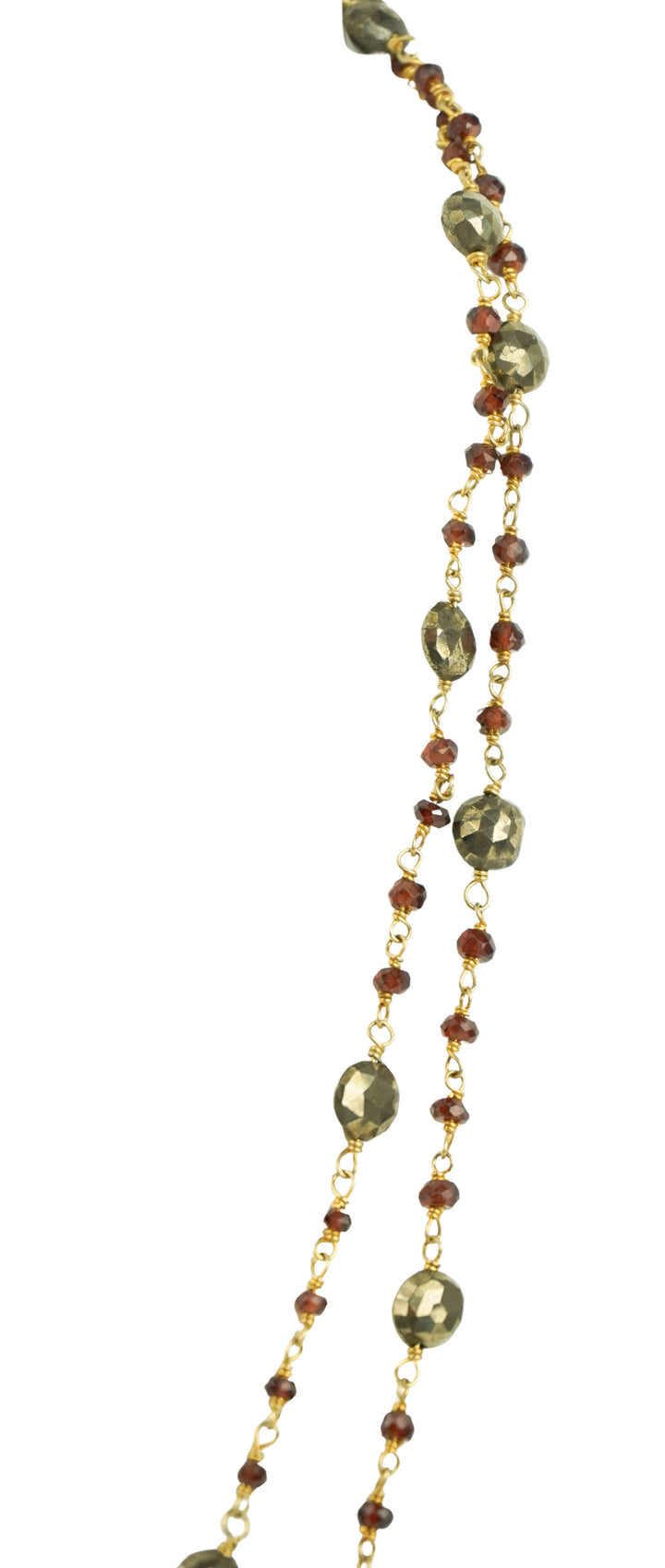 Ela Rae Diana Necklace in Garnet and Pyrite - Discounts on Ela Rae at UAL