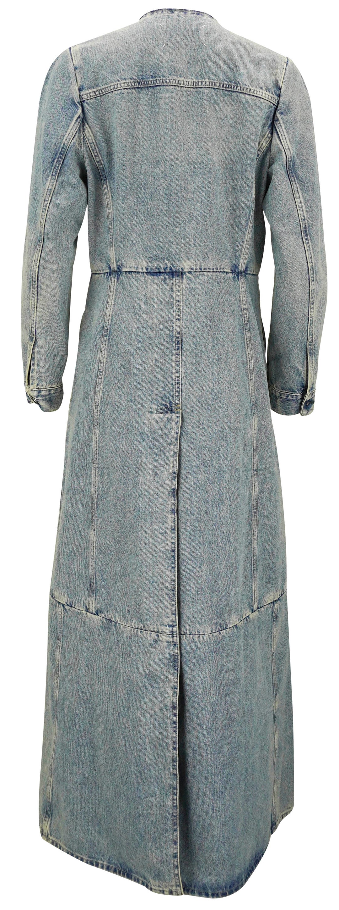 Maison Margiela Denim Maxi Coat in Light Blue - Discounts on Maison Margiela at UAL