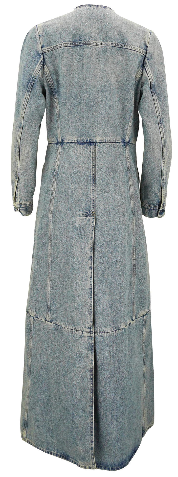 Maison Margiela Denim Maxi Coat in Light Blue - Discounts on Maison Margiela at UAL