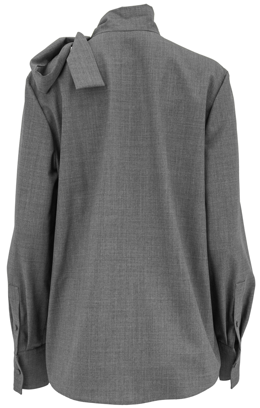 Valentino Superfine Wool Blouse in Grey
